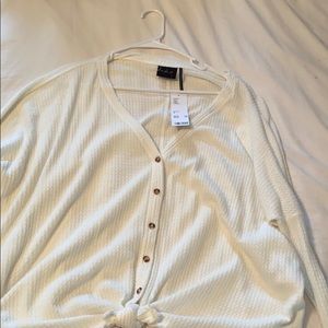 Urban Outfitters Out from Under Cream Tie Sweater